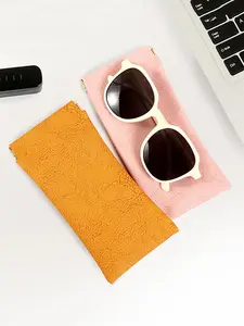 Solid Color Soft Pu Sunglasses Case, 2024 New Style Portable Pu Leather Glasses Case, Anti-scratch Glasses Storage Bag, Eyewear Accessories for Women and Men, Portable Sunglasses Organizer, Glasses Holder, Eyeglasses Holder