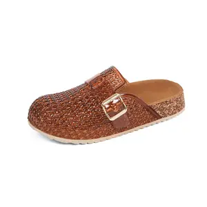 Women's Clear Jelly Mules Slip On Sandals Adjustable Buckle Open Toe Comfortable Summer Beach Shoes Lightweight Casual Walking Sandals – Runs Small, Size Up