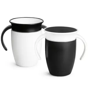 Munchkin Miracle 360° Black & White Trainer Cup, 7oz, 2pk Munchkin Miracle 360° Black & White Trainer Cup, 7oz, 2pk