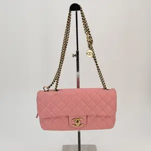 Pre-owned CHANEL lambskin Crossbody Bags Pink Flap Crossbody Bag