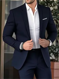 Men's.Suit 2pcs Set, Including Jacket And Trousers, Fashionable Formal Wear, Suitable for Parties, Gatherings And Weddings.