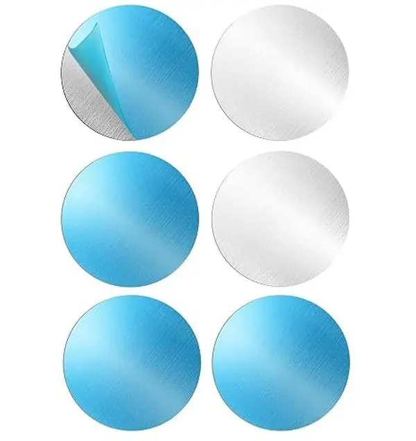 6PCS Magnetic Mounting Strips with Adhesive Backing, Replacement Magnet Plates for Under Cabinet Lights, LED Light Bars and Motion Sensor Lights