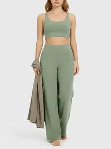 Women's 3-Pack Solid Color Sportswear Yoga Pants, Skinny Yoga Bottoms, Casual Fitted Bottoms for Fall & Winter, Comfortable All-Day Wear