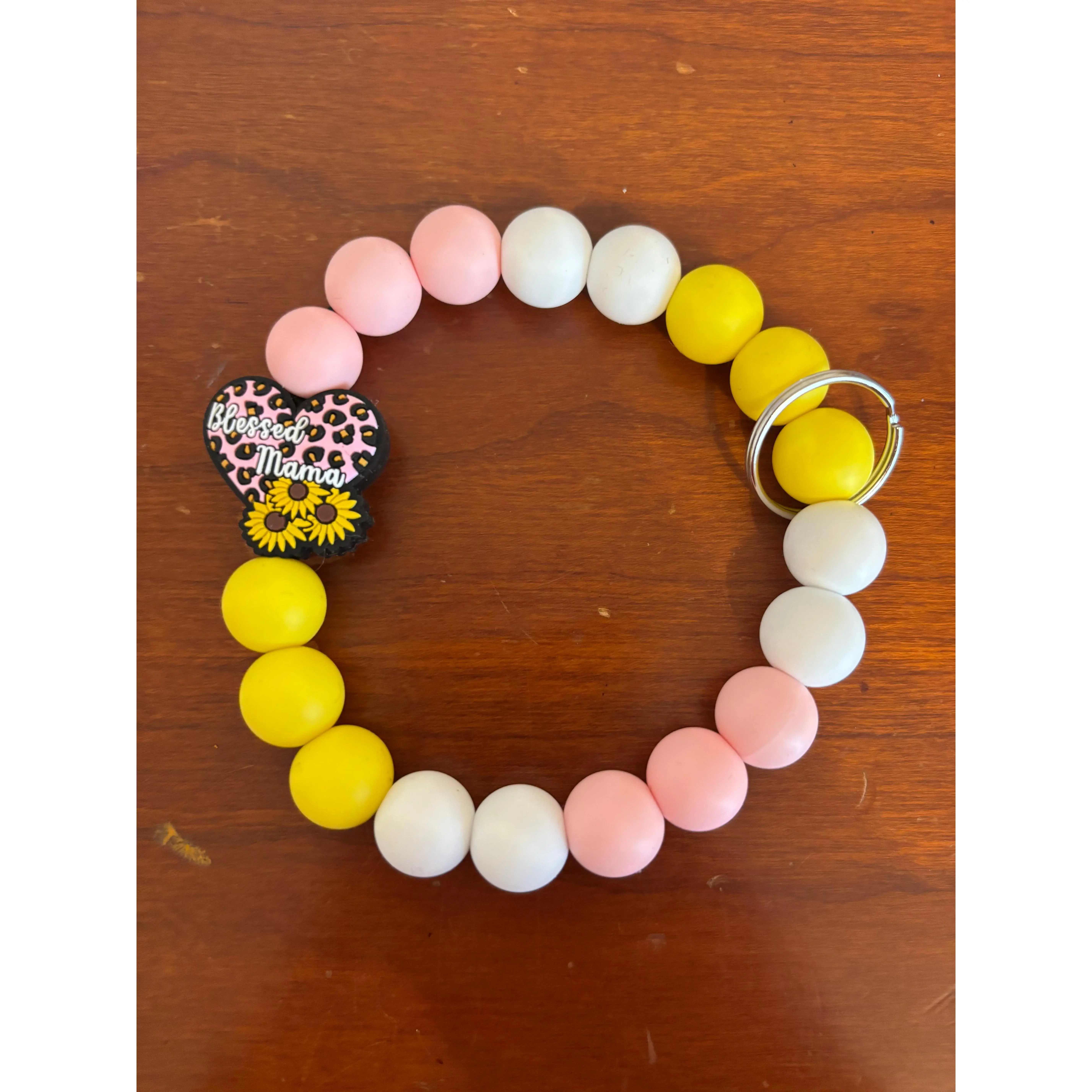 Blessed Mama sunflower keychain