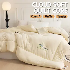 Lightweight King Size Feathers Down Comforter, Fluffy Duvet Insert for Warm/Hot Sleepers - Ultra-Soft High Fill-Power Hotel Collection Comforter