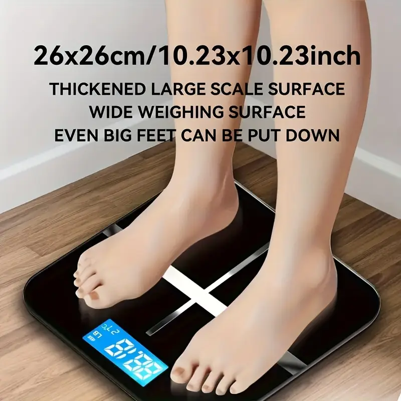 Scale for Body Weight, Digital Bathroom Scale, Weight Scales for People,Body Scale,Black,Max:400LB/180KG,2 Weighing Units: LB/KG