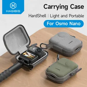 Hagibis Carrying Case for DJI Osmo Nano Portable Storage Bag Hard Shell Semi-open mini Storage Case Action Camera Accessories, Hard Shell Organizer, Mini Size