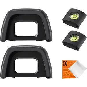 K&F Concept Eyepiece Cover & Hot Shoe Cover Kit, Viewfinder Protector Eyecup Eye Cup DK-23 for Nikon D7100 D7200 D300 D300s Camera Viewfinder