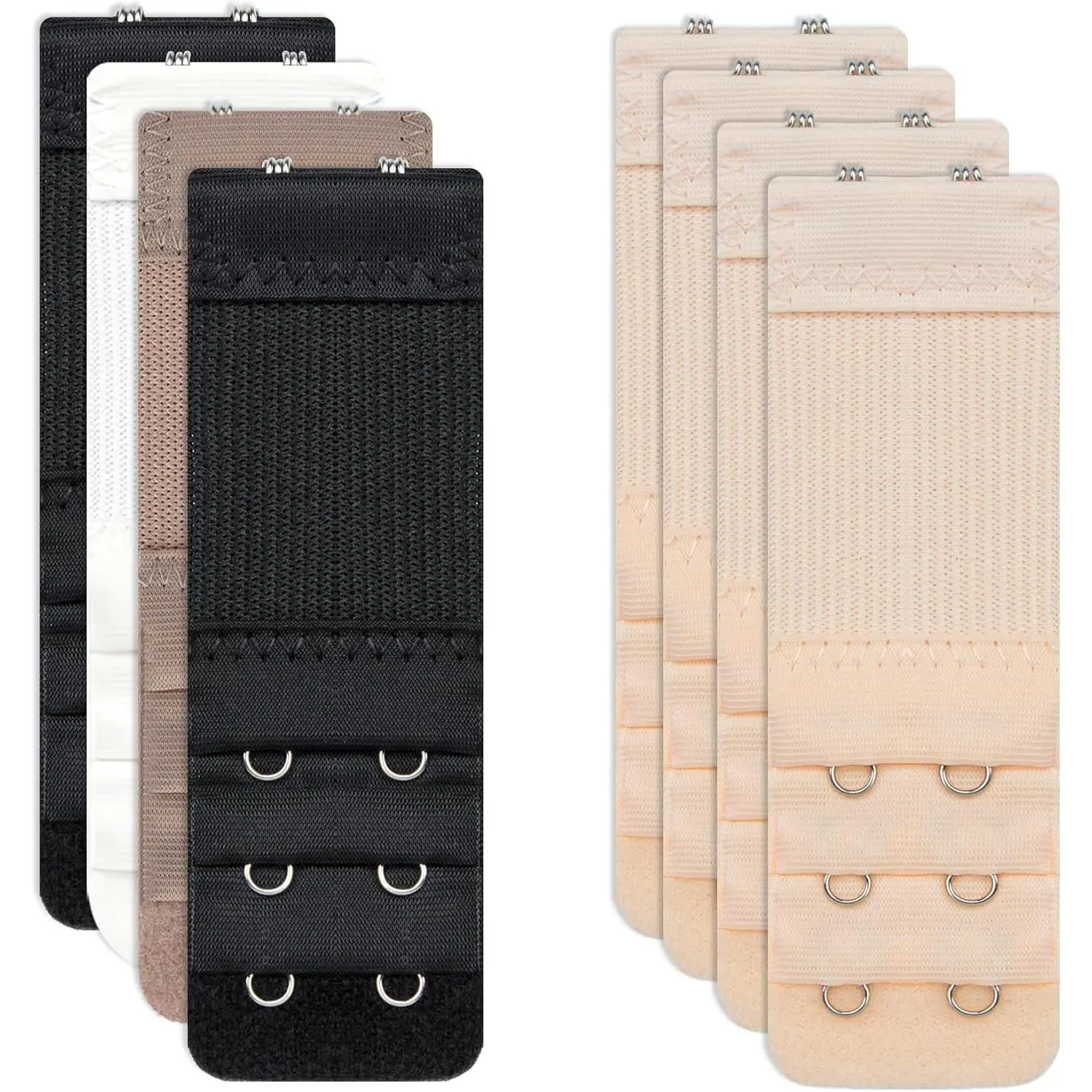 8pcs: 2 Hook 1/2 Inch Spacing, Multicolor