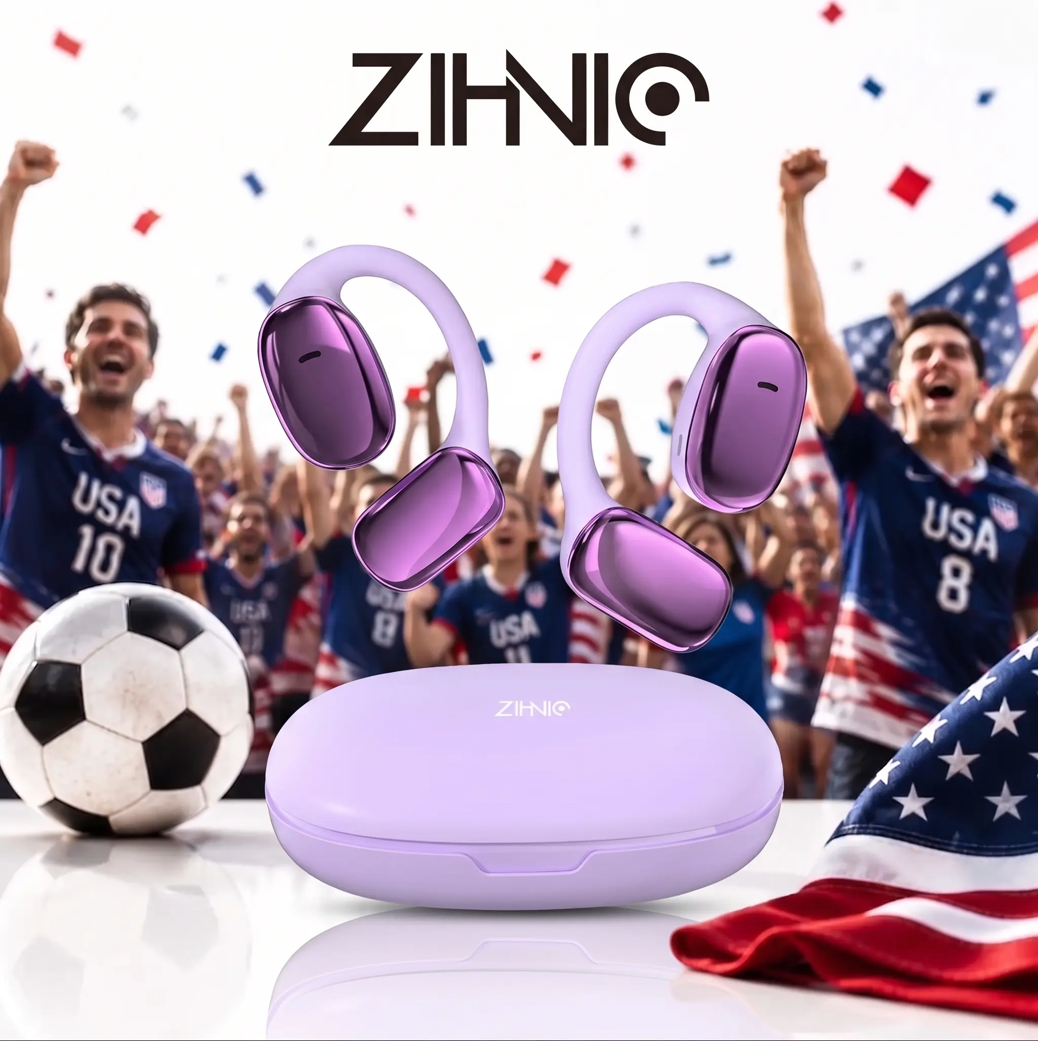 ZIHNIC S11 Open Ear Headphones Bluetooth 5.4 DT6.0 360 Audio IPX5 for Work Calls Streaming Gym Fast Auto Connect Sports Earbuds