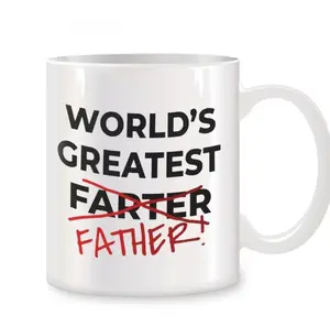 Fathers Day Mugs For Best Farter Ever from Son Daughter Kids, Birthday Gifts Novelty Coffee Ceramic Tea Cups