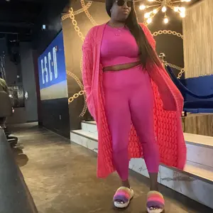 Product Review of Plus Plain Textured Drop Shoulder Cardigan, Casual Long Sleeve Pocket Coat for Women, Women's Plus Clothing for Spring & Fall from b**t