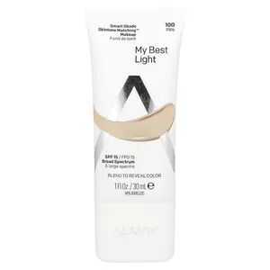 Almay Smart Shade, Skintone Matching Makeup, SPF 15, 100 My Best Light, 1 fl oz (30 ml)