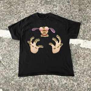 REN AND STIMPY 'THESE HANDS' VINTAGE BLACK T-SHIRT Streetwear