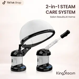 KingSteam Hair Steamer 2 in 1 Ozone Facial Steamer for Personal Care at Home or Salon with PTC Ceramic Heating Element Nano Steam for Deep Pore Cleansing and Blackhead Removal Beauty Machine
