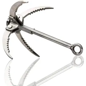 MELLOW MORNINGS Grappling Hook with 10m Rope - Multifunctional  Grapple Hook - 4 Stainless Steel Folding Claws - Heavy Duty - Outdoor Camping Hiking Tree Rock Mountain Climbing Equipment
