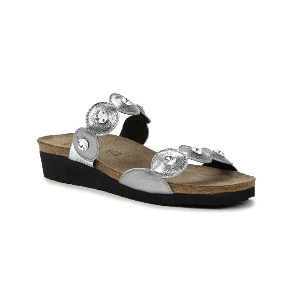 Naot Hailey Slide Dark Pewter Leather