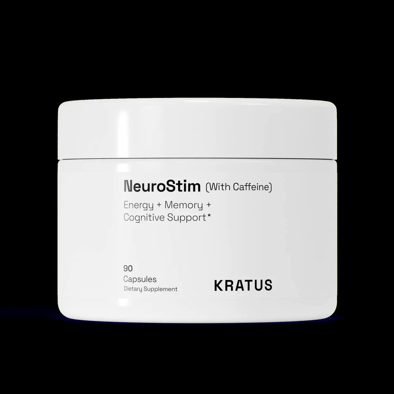 Kratus NeuroStim with Caffeine (90 Capsules/30 Day Supply) - All-Natural Energy & Focus Support for Work and Fitness