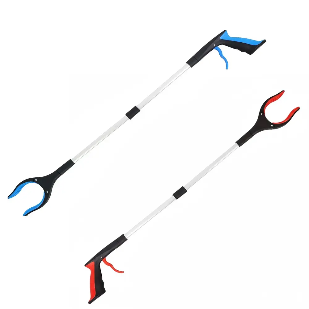 32 Inch Foldable Grabber Tool, Heavy-Duty Non-Slip Reaching Aid with Adjustable Grip – Anti-Rust Aluminum Alloy, Multi-Purpose Pickup Tool for Garden, Kitchen, & Bathroom Cleaning.