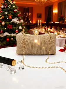 Women's Elegant Sequins Evening Bag, Exquisite Trendy Chain Strap Clutch Bag, Fashionable Bag for Party Decoration, Fashion Purses, Formal Purse