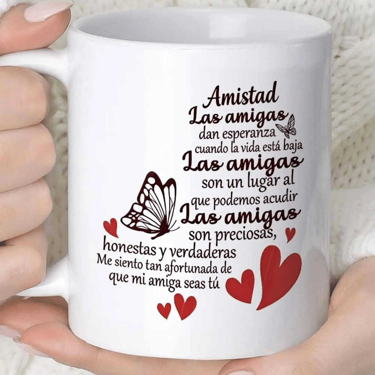 Fun Friendship Mug Featuring a Spanish Saying, Ideal for Coffee Or Juice