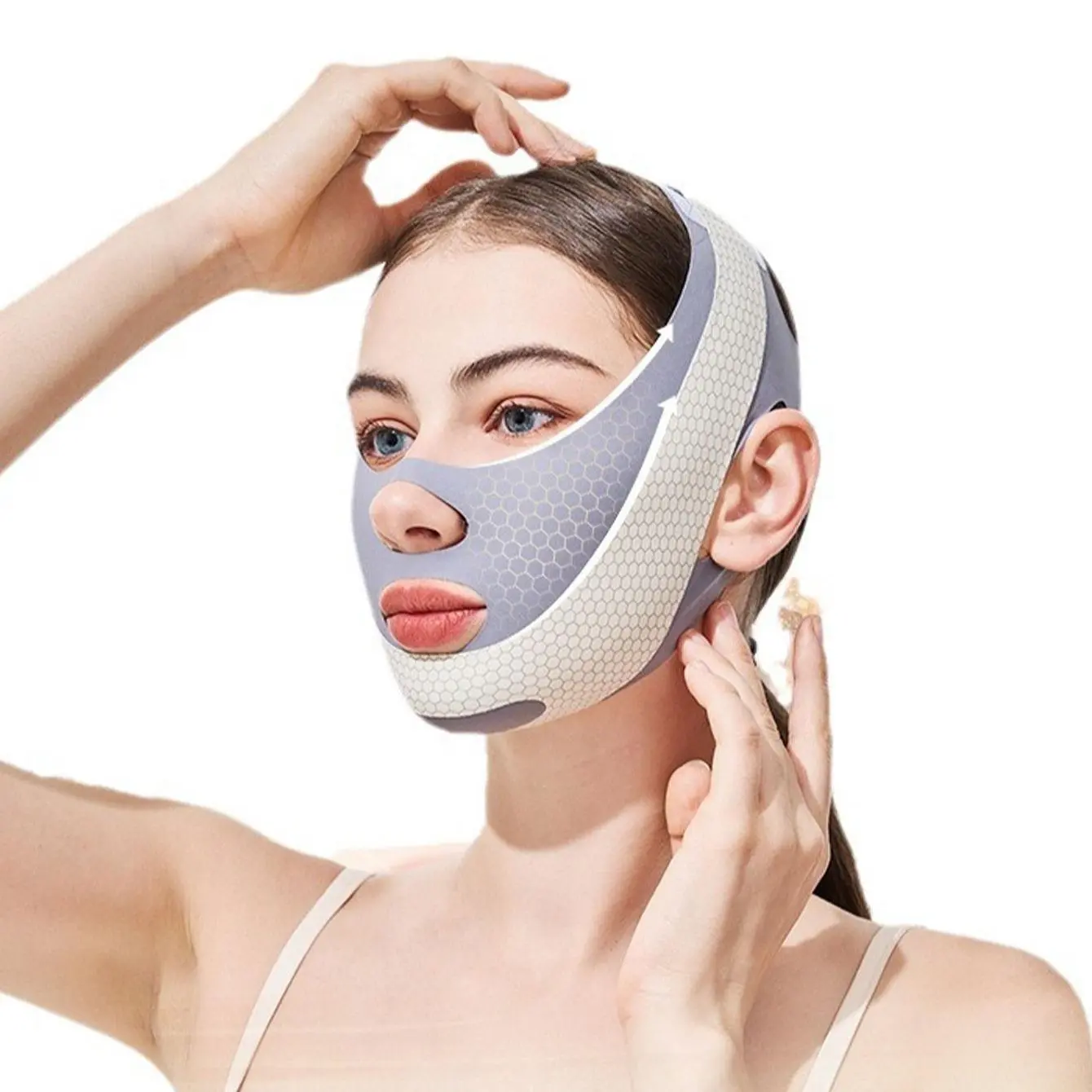 V Line Face Mask, Breathable Light Face Lifting Mask, Double Chin Lift Mask, Sleep Face Skin Mask, Facial Beauty Product for Day and Night, Face Lifting Device, Facial Lifting Tool