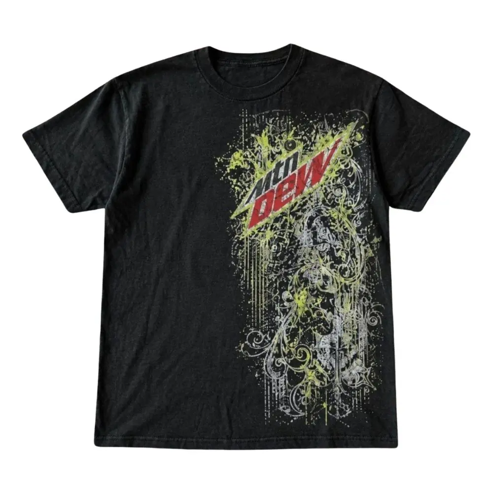 Vintage Mountain Dew Graphic T-Shirt, Y2K Soda Logo Tee, Grunge Streetwear Shirt, Retro Drink Lover Gift
