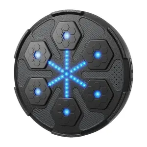 Homefy Music Boxing Machine Wall Mounted Trainer with Beat Sync LED Lights Durable Punching Pad for Adults Kids Interactive Workout Reaction Training