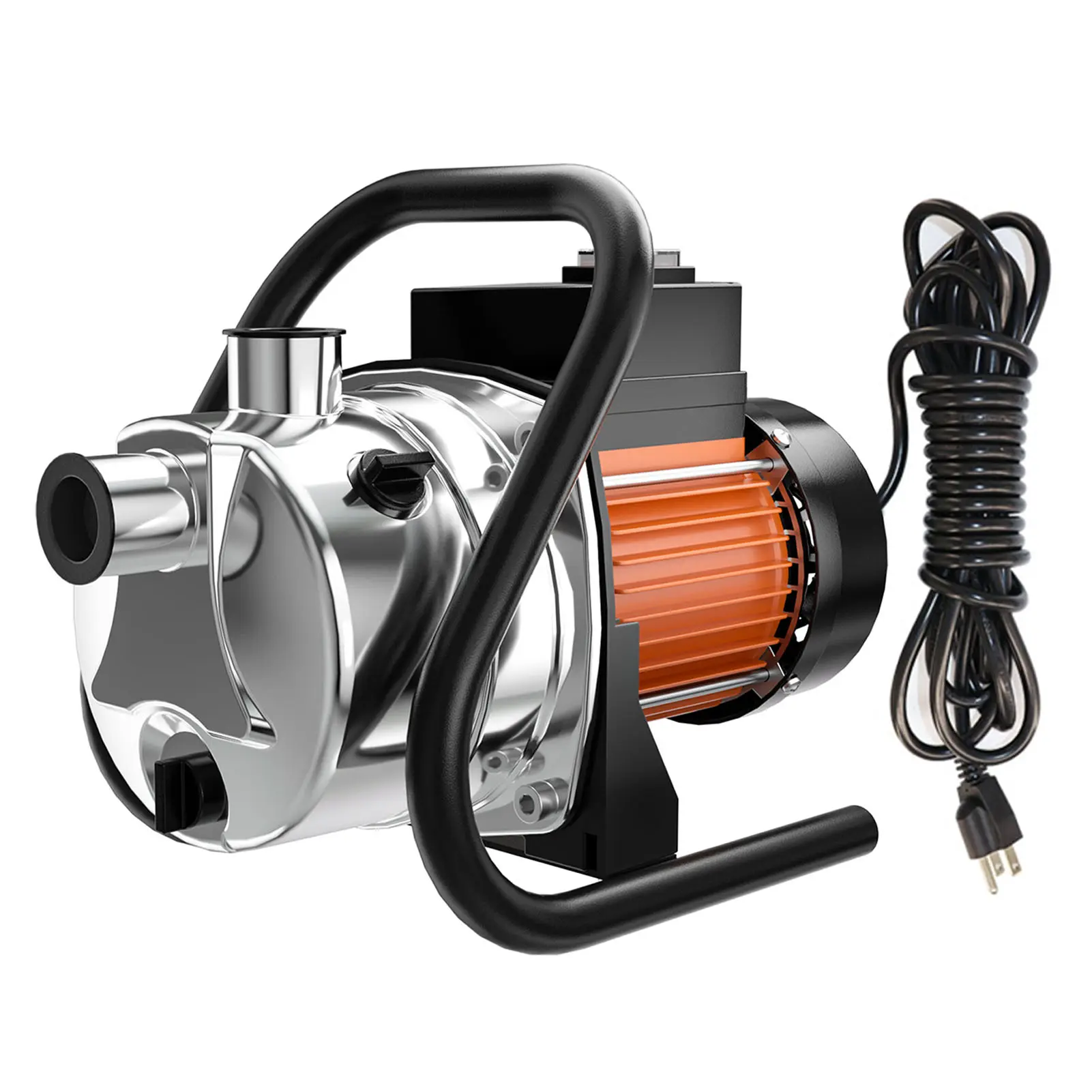 Shallow Well Pump 1.8 HP 1500 GPH, Portable Electric Booster Pump for Water Transfer, with Reliable Booster Function for Daily Water Transfer, for Shallow Wells Gardens Farms Water Tanks and Daily Water Transfer