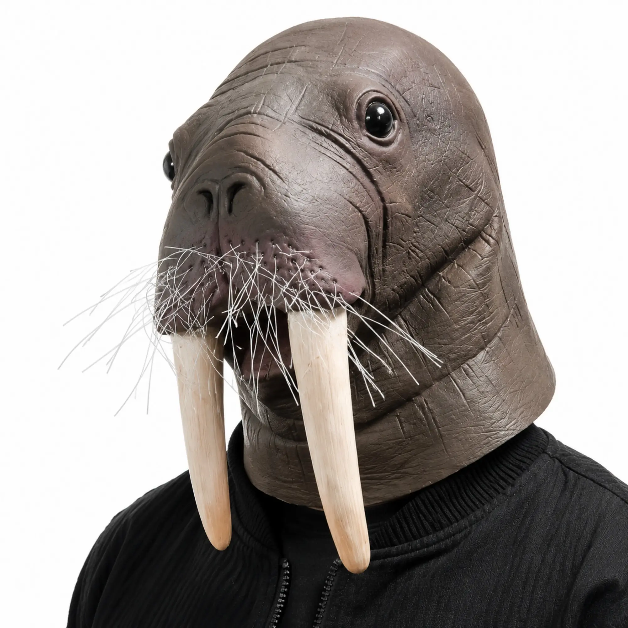 Realistic Walrus Mask, Latex Animal Mask, Vivid Animal Party Prop, Masquerade Costume, Carnival Role-Play Accessory, Party Supplies