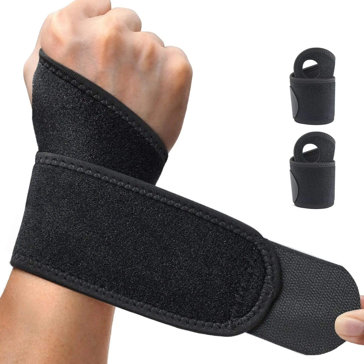 Adjustable Wrist Support, 1 Pair Wrist Brace for Tendinitis, Wrist Compression Strap for Women & Men, Sports Wristband for Arthritis & Tendonitis, Wrist And Thumb Brace