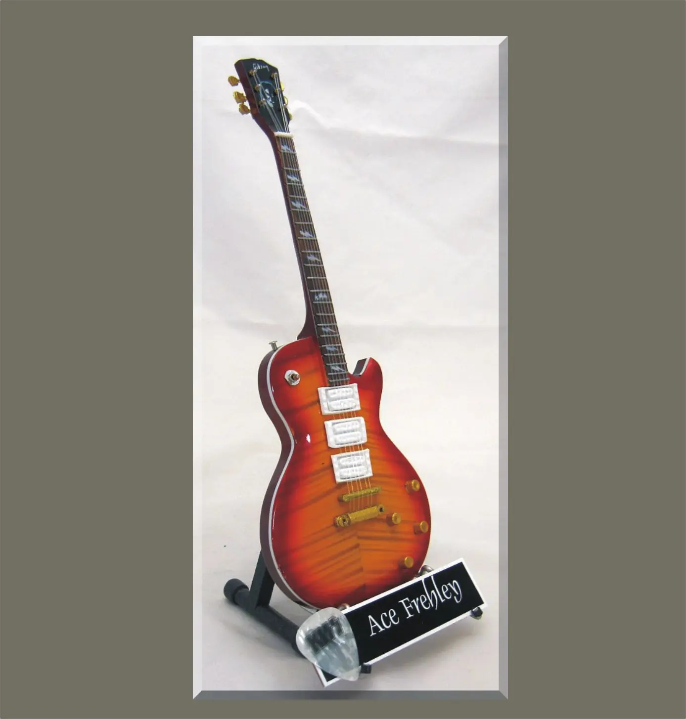 ACE FREHLEY Miniature Guitar KISS with Guitar Pick
