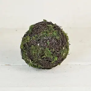 Mossy Rattan Twig Ball - 4 in