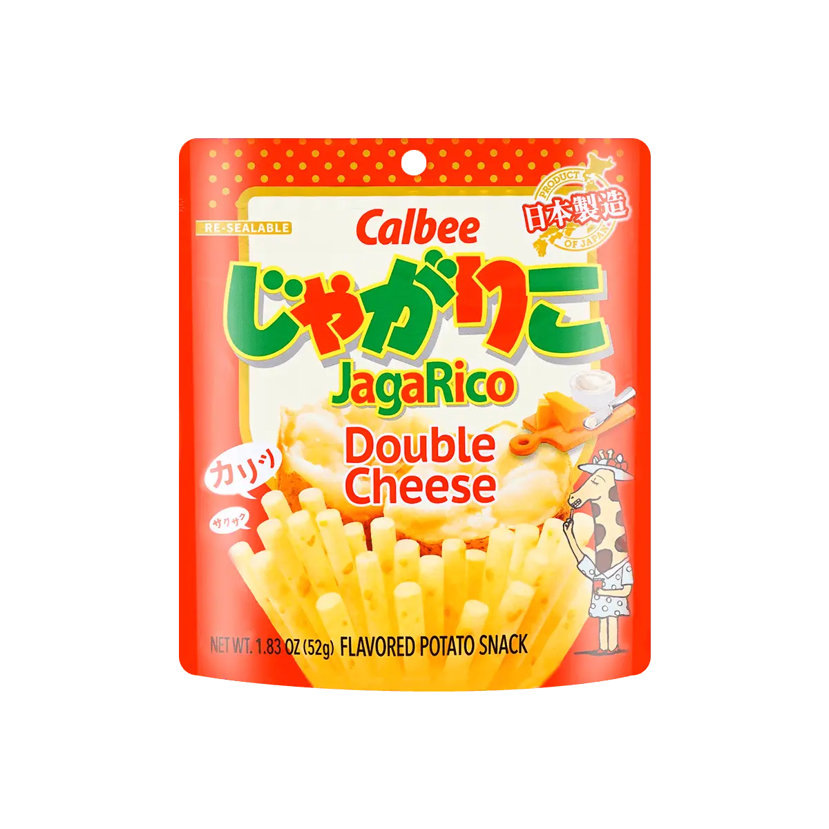 CALBEE CALBEE JagaRico Potato Sticks Double Cheese Flavor, 1.83oz