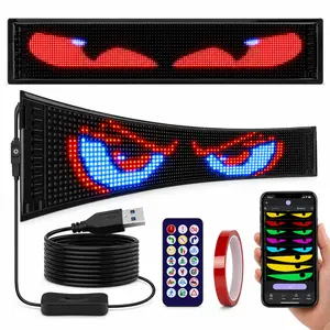 LED Display Bright LED Advertising Signs, Flexible USB 5V LED Store Signs with Bluetooth App Control, Custom Text, Patterns, Programmable Display for Stores, Cars, Bars, and Hotels