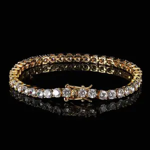 UJ Classic Tennis Bracelet - 3mm/4mm/5mm 5A+ Cubic Zirconia Unisex Elegant Jewelry Bracelet for Men