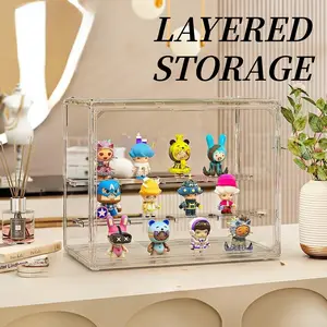 Large Blind Box Storage Display Rack, Acrylic Doll Showcase, Transparent Figure Holder, Collectible Toy Organizer, Ideal for Collectors