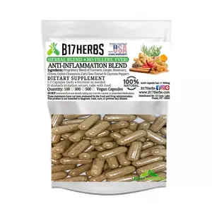 Inflamm. Support - Turmeric Blend w/ Ginger | Cayenne | Clove | Rosemary | Cinnamon | C. Claw Extract | 100 Veggie Capsules