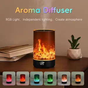 1pc 200ml Ultrasonic Aroma Diffuser, 2/4 hours Timer, 7 Colors Lighting Aromatherapy Diffuser Machine, Cool Mist Humidifier, Portable USB Powered Essential Oil Desktop Diffuser Air Humidifier for Bedroom, Living Room, Decorate Home Humidifier Diffusers