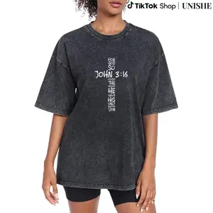John 3:16 Cross Verse Casual Cotton T-Shirt for Christian Faith