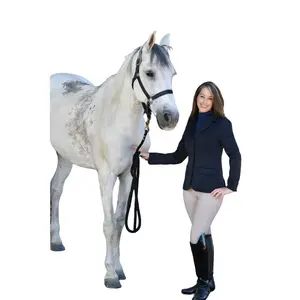 Navy Equestrian Show Jacket - Plain Design Long Sleeve Medium Length All Seasons Clothing for Women
