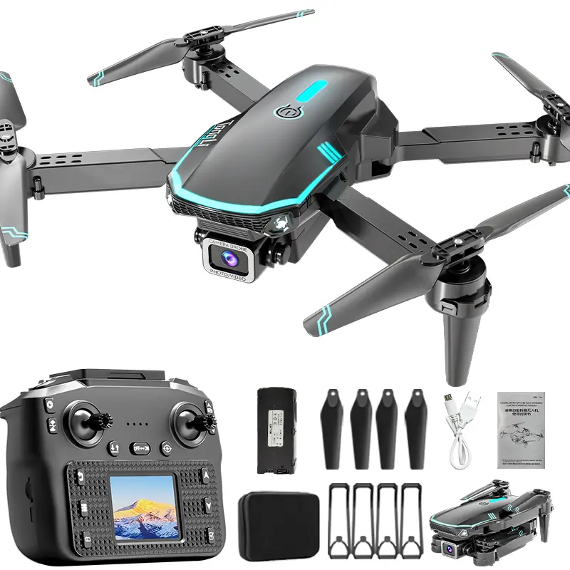 Folding HD Camera Drone with Integrated Screen Remote Controller, Stable Flight Performance, Easy Control, Ideal Electric Remote Control Toy for Children, Perfect Christmas Gift for Outdoor Play