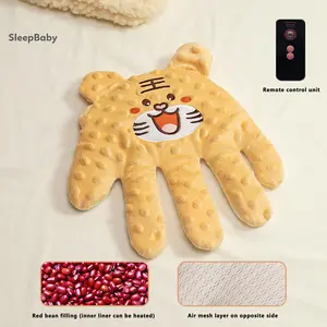 Baby Soothing Palm, Red Bean Stuffed Automatic Baby Patting Hand Soft Pacify Toy