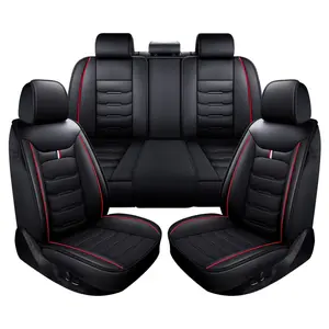 For Dodge Ram 1500 2009-2023 2500 3500 Pickup Trucks Car Seat Covers Full Set PU Leather Front Rear Cushion Non-slip Protector Pad Breathable Waterproof, Side Open Design - Mother's Day Gift