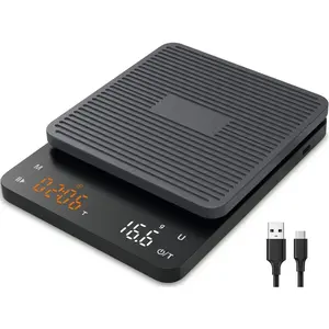 Coffee Scale with Timer, 0.1g High Precision Kitchen Scale, Pour Over Coffee Scale, Drip Espresso Scale with Auto Tare, Touch Sensor and Silicone Cover - 6.6 lbs/3 kg