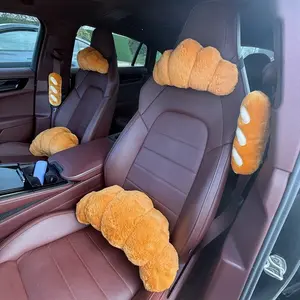 Creative Gift Bread Pillow Cushion Set, Cute Car Home Decoration, Safety Belt Design, Perfect Present for Friends