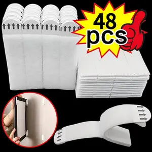 48 Heavy-Duty Adhesive Strips, Self Adhesive, No-Drill Damage-Free Hanging, Dual-Sided Tape, Suitable for Smooth Surfaces, Removable Strong Adhesion, Double Sided Tape, Adhesive Waterproof Tape