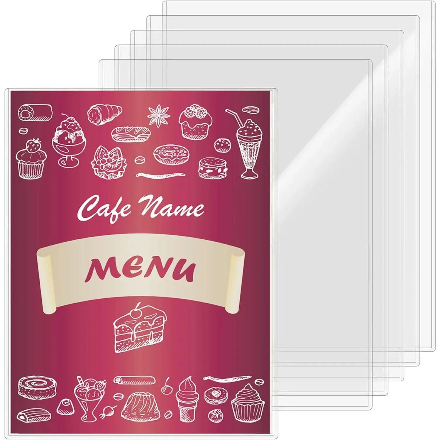 6PCS 8.5" x 11" Rigid Print Protectors, Clear Hard Plastic Page Sheet Protectors, Paper Sleeves Photo Poster Plastic Sleeves Hard Plastic Document Holder Birth Certificate Protector