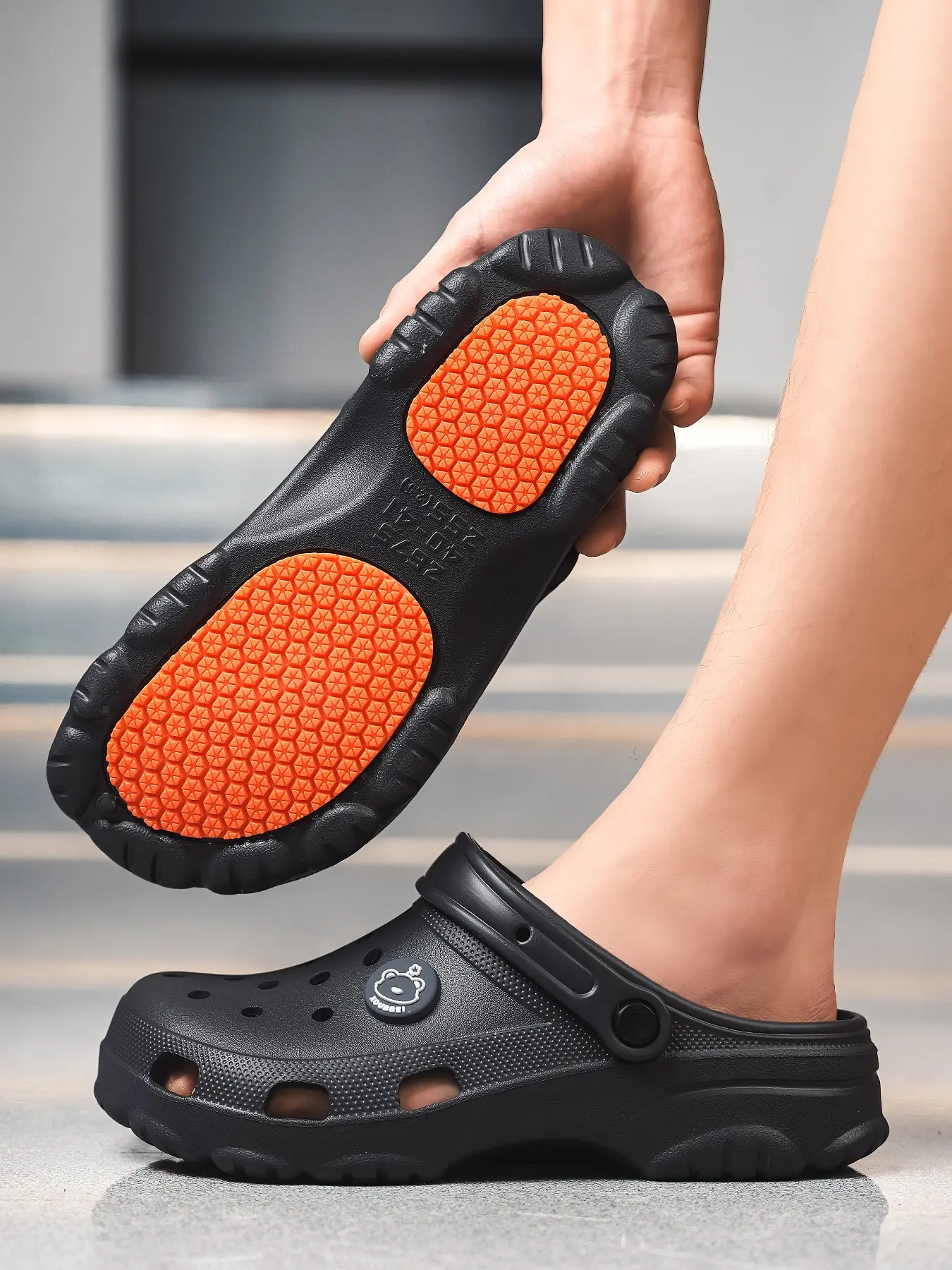 Women's Casual One-Step Garden Shoes, Anti-Slip Eva Sole, Non Slip Eva, All Season Comfortable Striped Slippers, Textured Design Clogs, Ideal for Home, Outdoor Activities, Travel