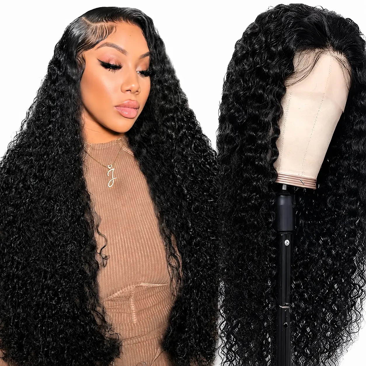 $79.99=28 inch deep wave human hair wig 13x4 Deep wave Lace Front Wigs Human Hair Pre Plucked HD LaceFrontal Wigs Brazilian Human Hair 180 Density Human Hair Wig with Baby Hair Wig